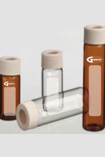 TOC Vials, Clear Glass, Bonded Cap & Silicone Septa